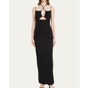 FRAME
Strappy Knit Maxi Dress black small